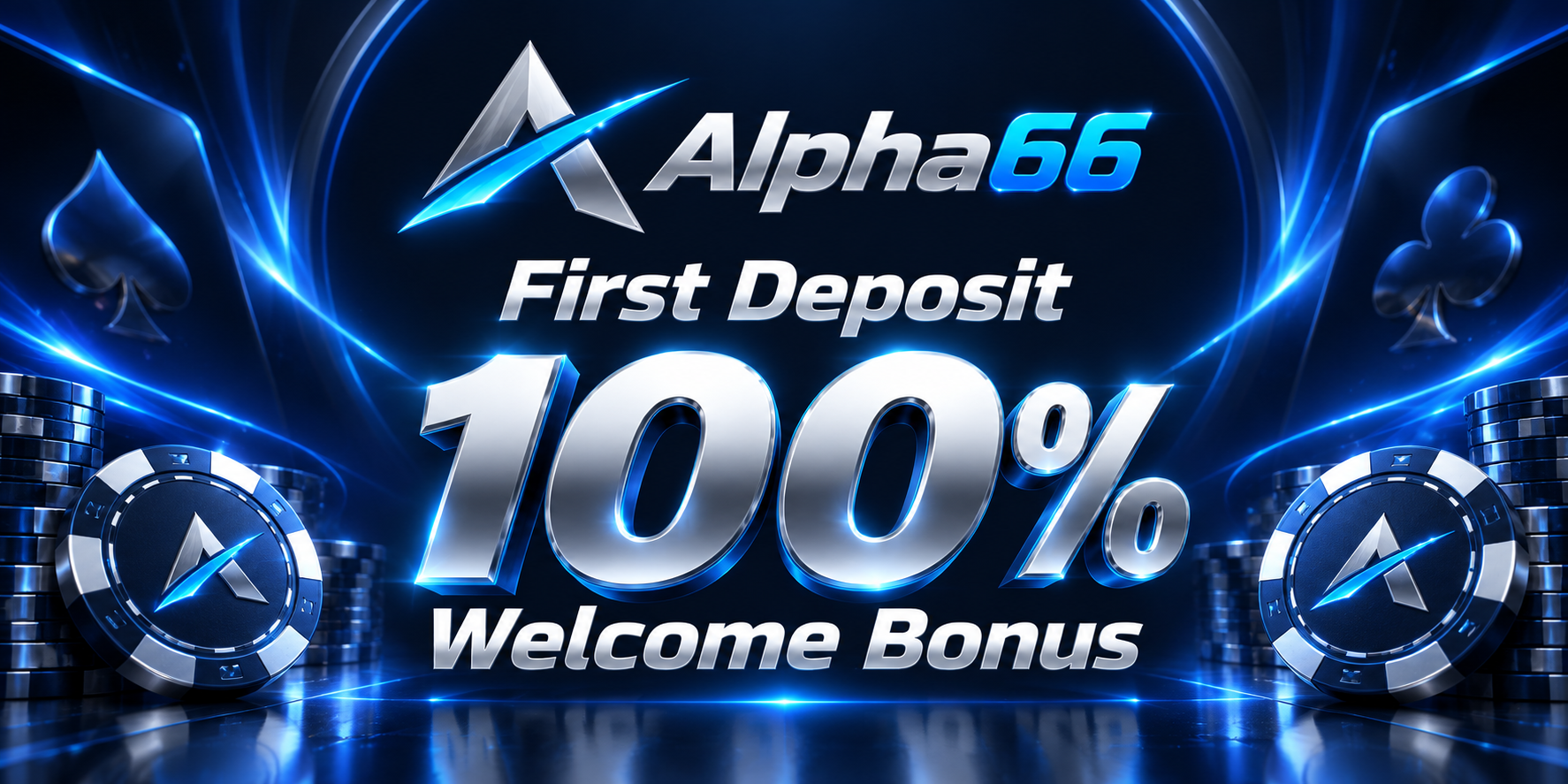 Alpha66 first deposit 100% welcome bonus
